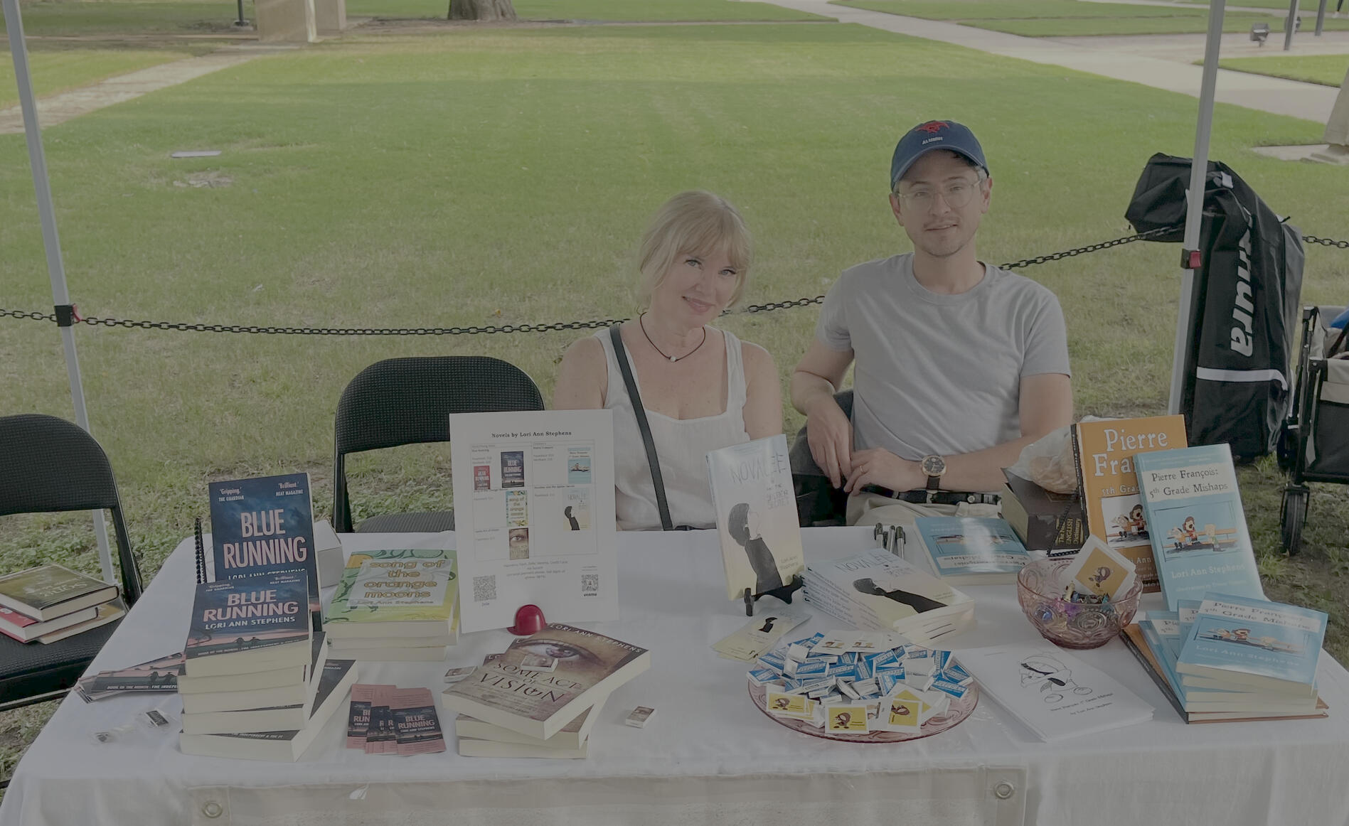 Illustrator Trevor Yokochi and Lori at festival